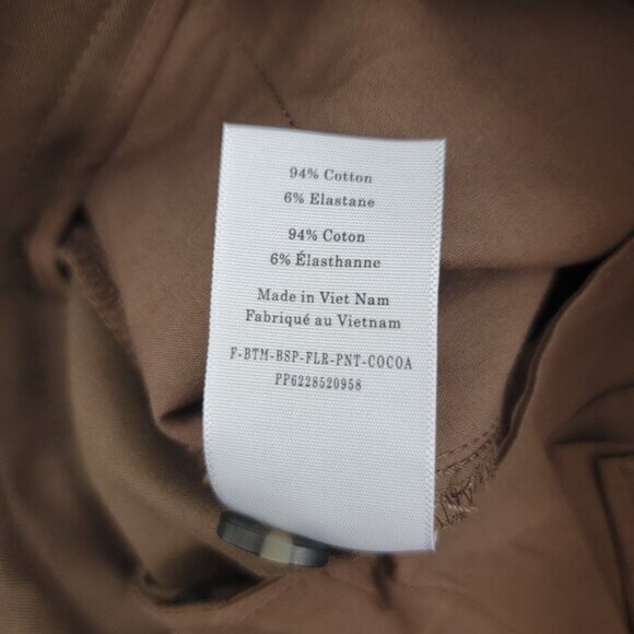 EVERLANE Womens Pants Sz 8 The Bi-Stretch Flare Pant Cocoa BROWN Career Hemmed - Picture 8 of 15